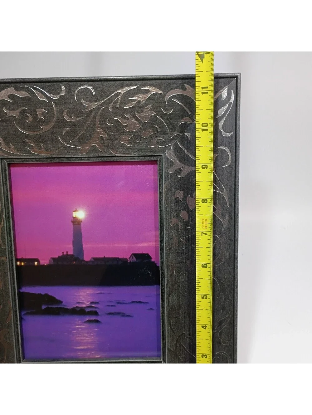 Domain Picture Photo Frame Metallic Scroll Traditional 5 X 7 Dark Gray & Silver
